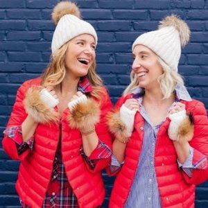 J. McLaughlin Aspen Quilted Puffer Jacket Coat Red